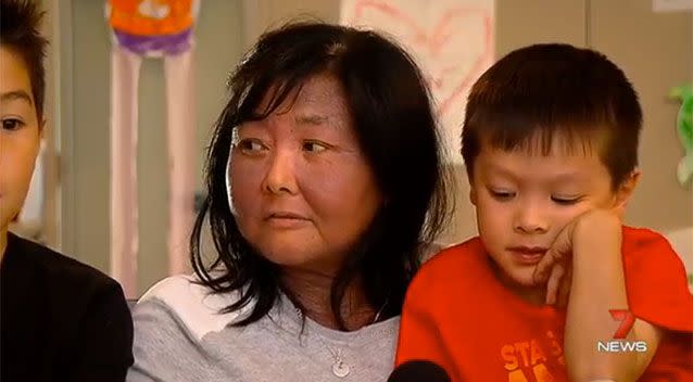 Jenny Redwood thought she would lose her young son when he had a nut reaction. Source: 7 News