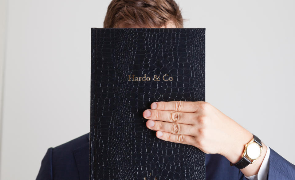 The Hardo & Co. book and its author. Photo: Hardo