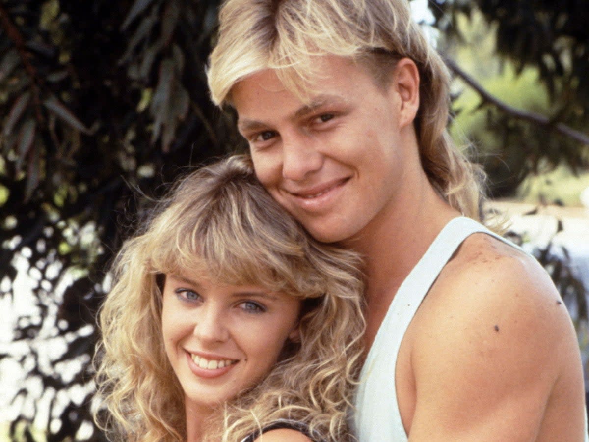 Kylie Minogue and Jason Donovan as dream couple Scott and Charlene (Fremantle Media/Shutterstock)