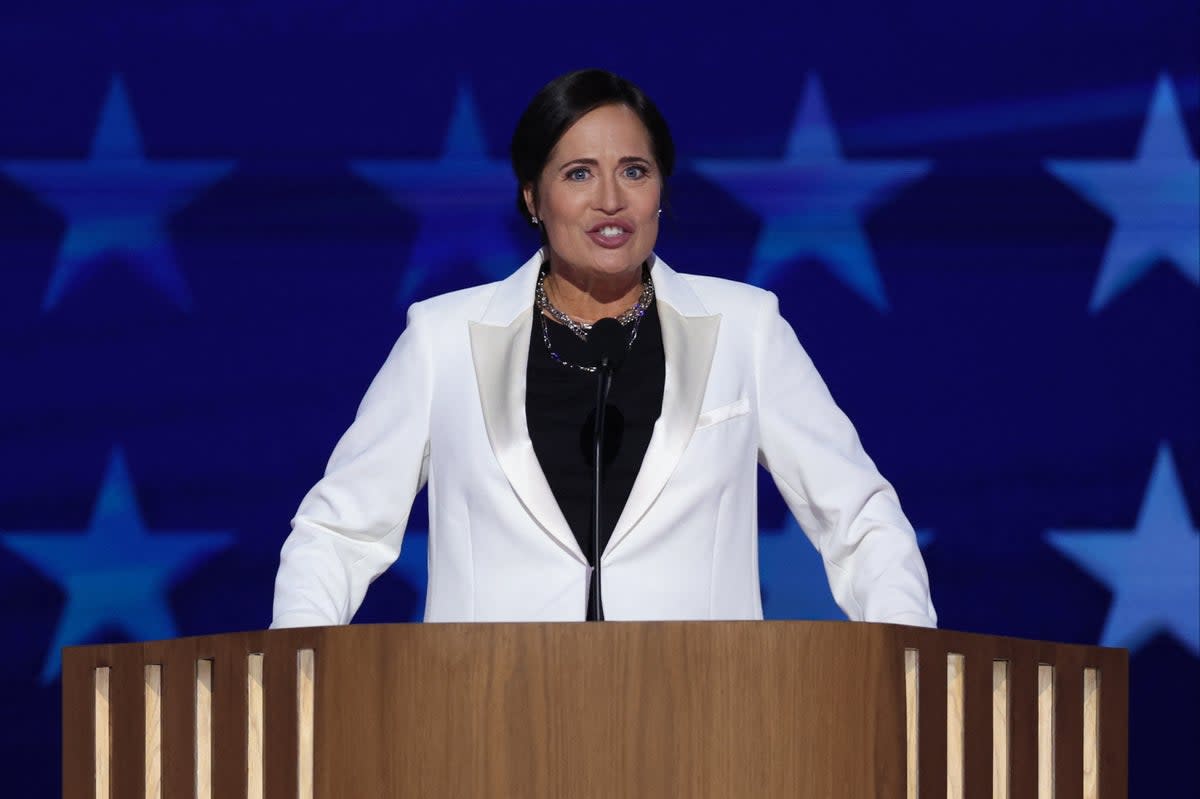 Stephanie Grisham, former Trump administration press secretary, spoke at the DNC last week, warning voters about what Trump could do in a second term (Reuters)