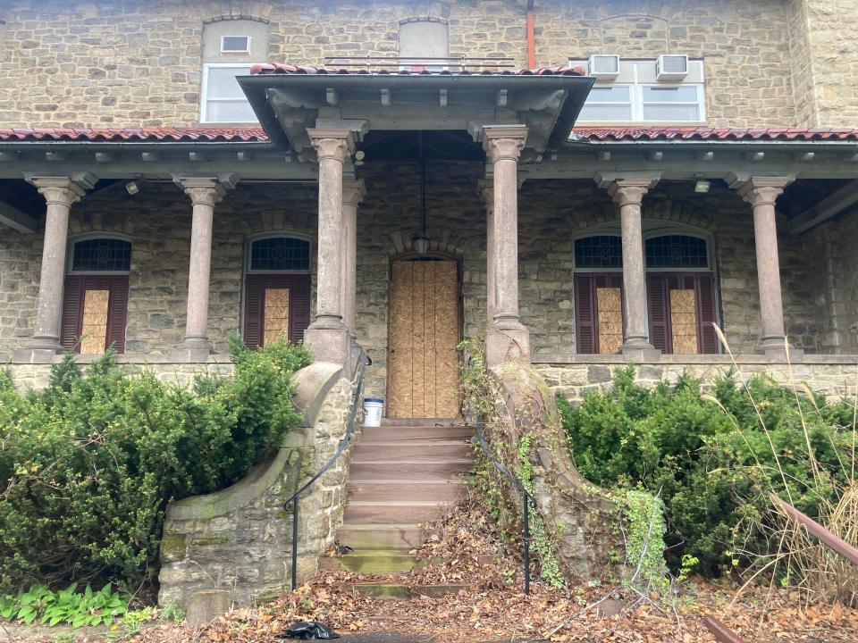 The abandoned and boarded motherhouse, formerly the home of the Sisters of the Blessed Sacrament, an order founded by Saint Katherine Drexel in the 19th century. Vandals have entered the place, swiping copper tubing and pipes, said Bensalem Mayor Joe DiGirolamo.