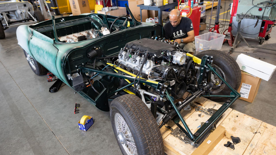 Building a reimagined Jaguar E-Type restomod from Florida-based E.C.D. Automotive Design.