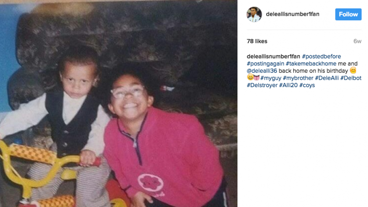 Barbara Alli’s post of her and Dele Alli on her Instagram page.