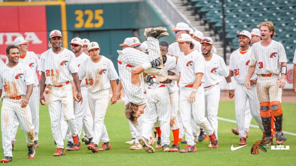 Florida A&M University baseball flips over its extra-inning first round SWAC Tournament victory over Prairie View A&M University at Regions Field, Birmingham, Alabama, May 25, 2022