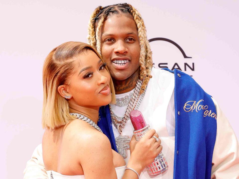 <p>Amy Sussman/FilmMagic</p> India Royale and Lil Durk attends the BET Awards 2021 on June 27, 2021 in Los Angeles, California.