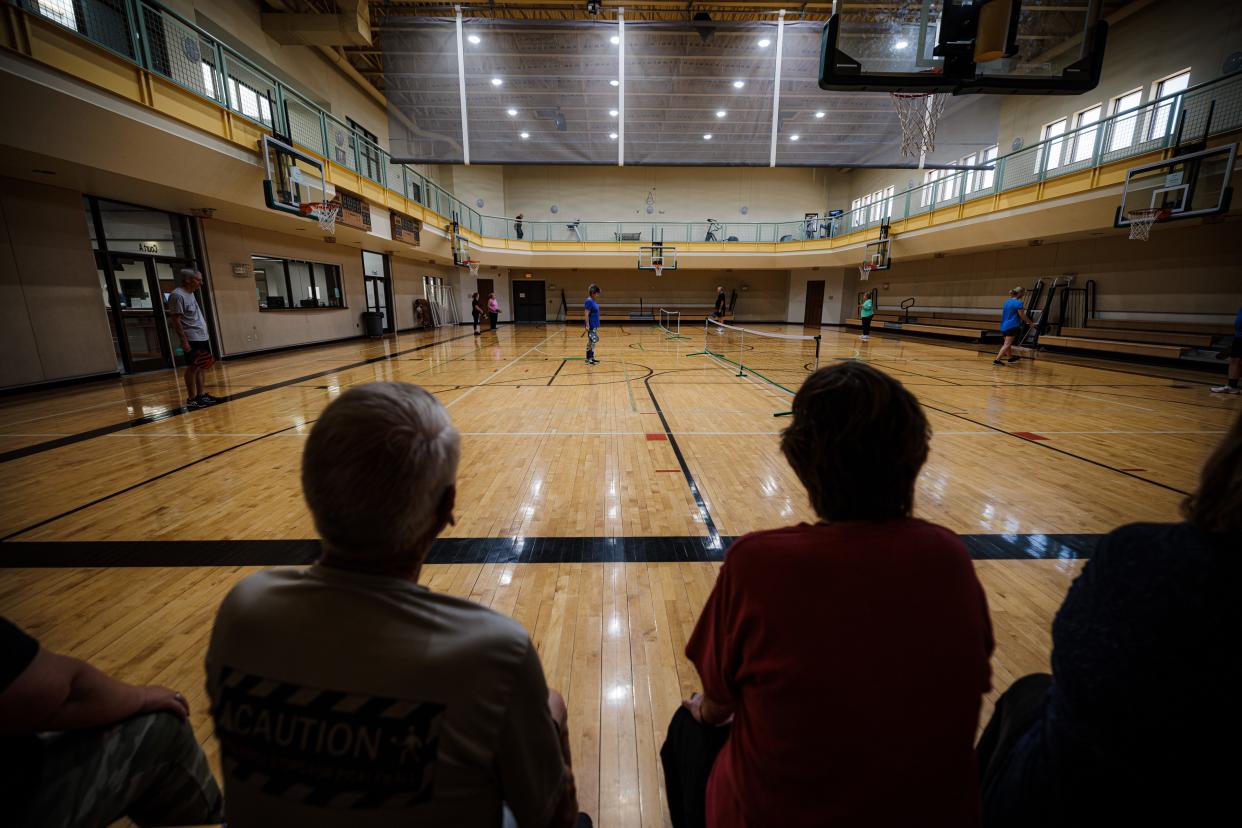 The Bartlesville Frist Baptist Church Family Life Center hosts two pickleball courts available on weekday mornings.