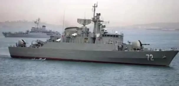 美國指控，胡塞組織的導彈與武器，多由伊朗提供。圖為伊朗海軍「厄爾布爾士號」護衛艦。   圖 : 翻攝自騰訊網