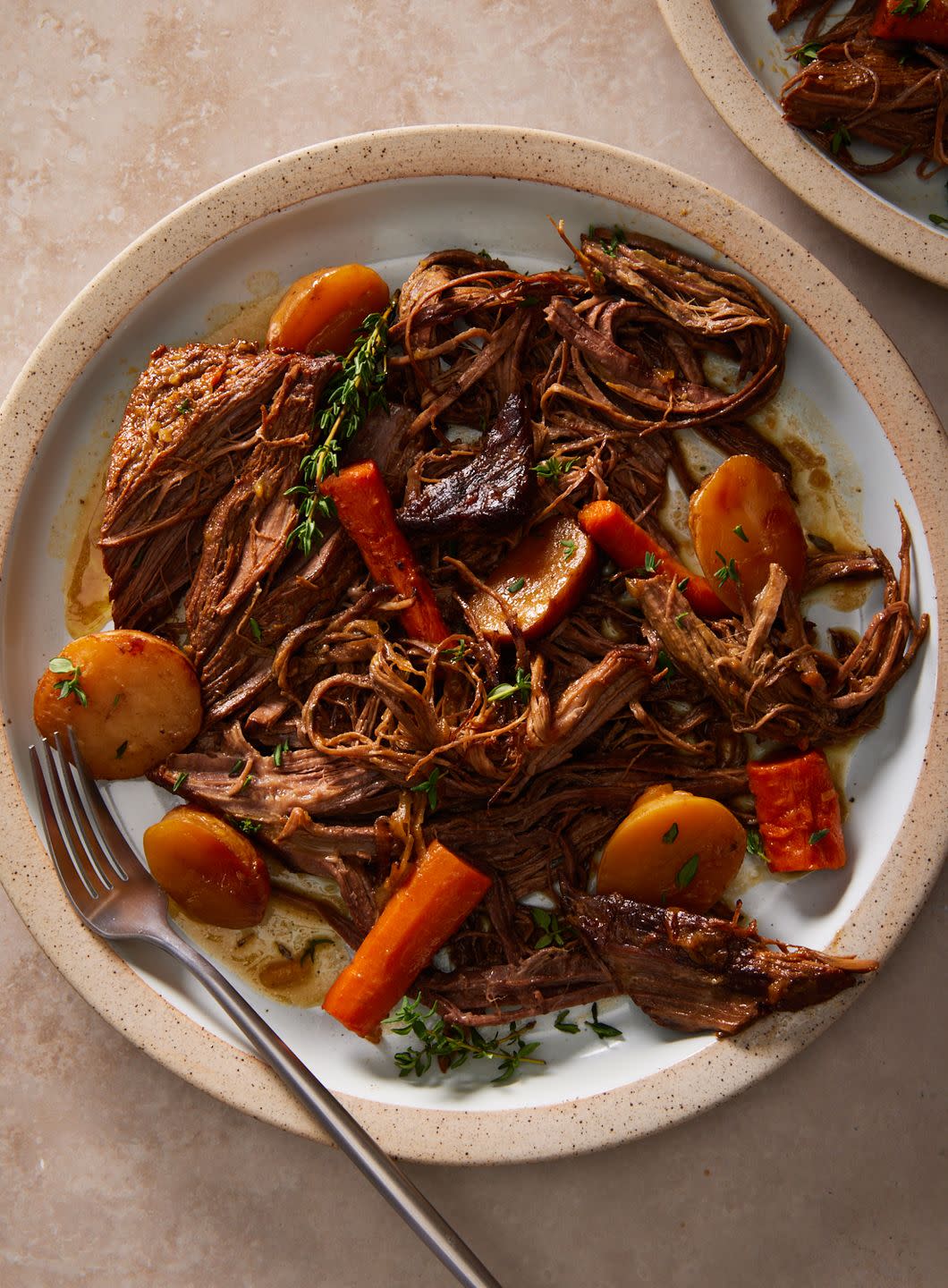 apple cider braised brisket with carrots and potatoes