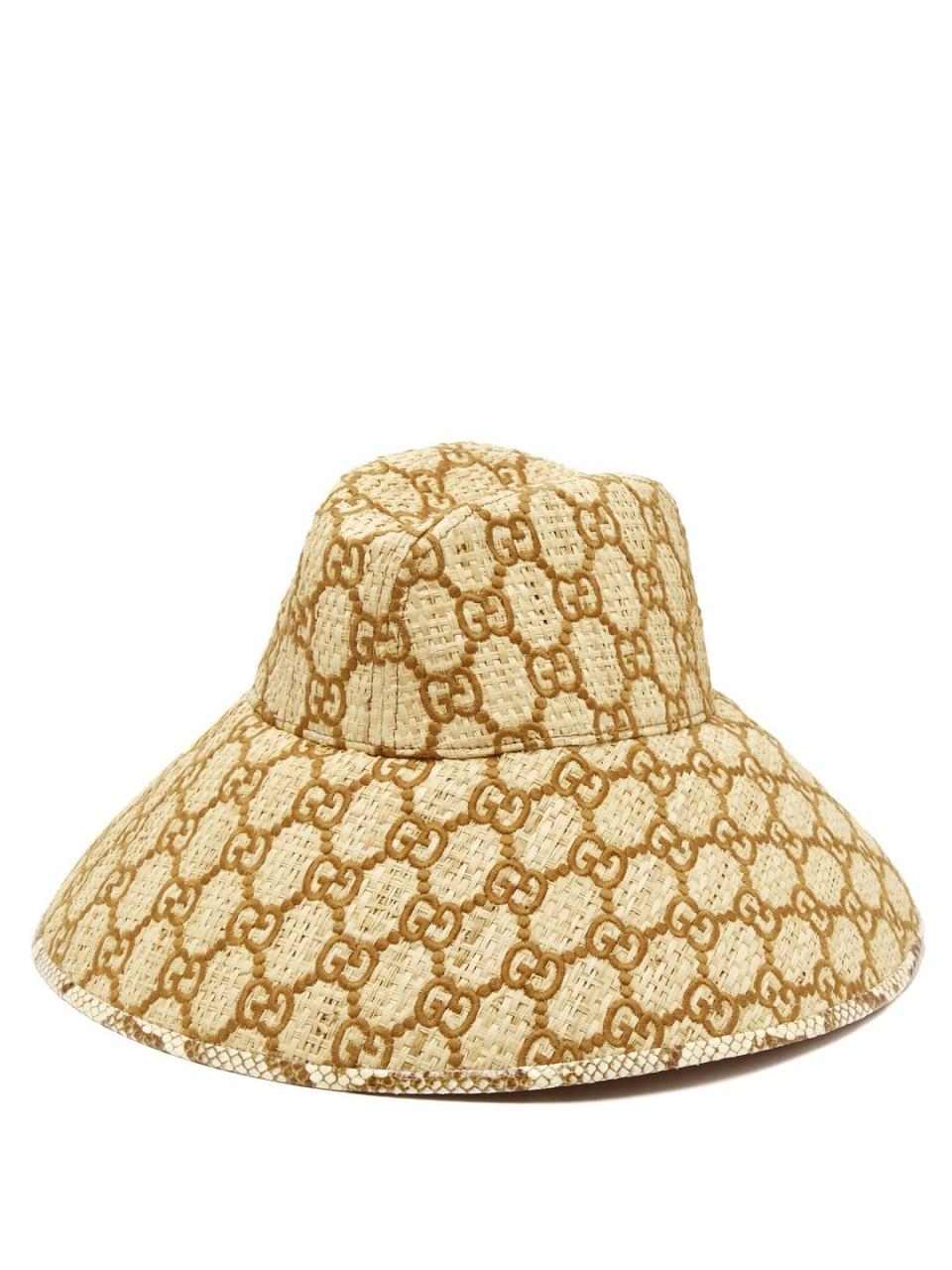 <p>Raffia hat, £580, Gucci</p><p><a class="link " href="https://go.redirectingat.com?id=127X1599956&url=https%3A%2F%2Fwww.matchesfashion.com%2Fproducts%2FGucci-Snakeskin-trimmed-GG-embroidered-raffia-hat-1285690&sref=https%3A%2F%2Fwww.townandcountrymag.com%2Fuk%2Fstyle%2Ffashion%2Fg32698495%2Fwhat-to-wear-seaside-staycation%2F" rel="nofollow noopener" target="_blank" data-ylk="slk:Shop now;elm:context_link;itc:0;sec:content-canvas">Shop now</a></p>