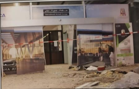 Damage of Saudi Arabia's Abha airport is seen after it was attacked by Yemen's Houthi group in Abha