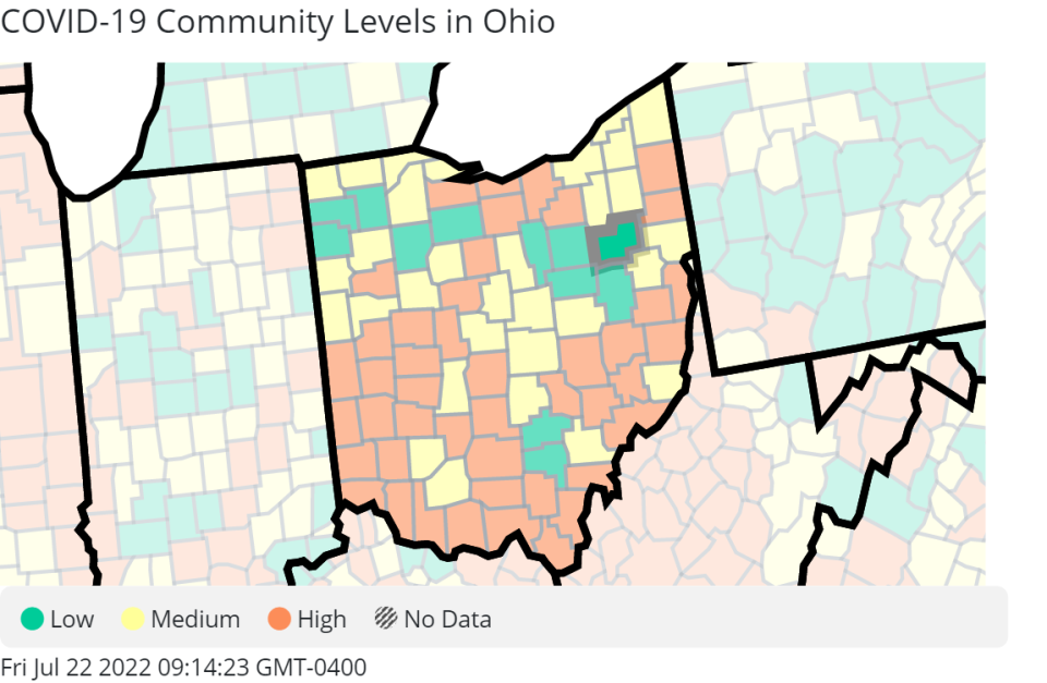 Stark COVID-19 levels 'low' but rising as half of Ohio counties see ...