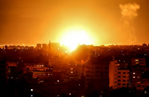 In response to the rockets, Israeli fighter jets, helicopters and drones struck 'approximately 80 Hamas targets throughout the Gaza Strip'