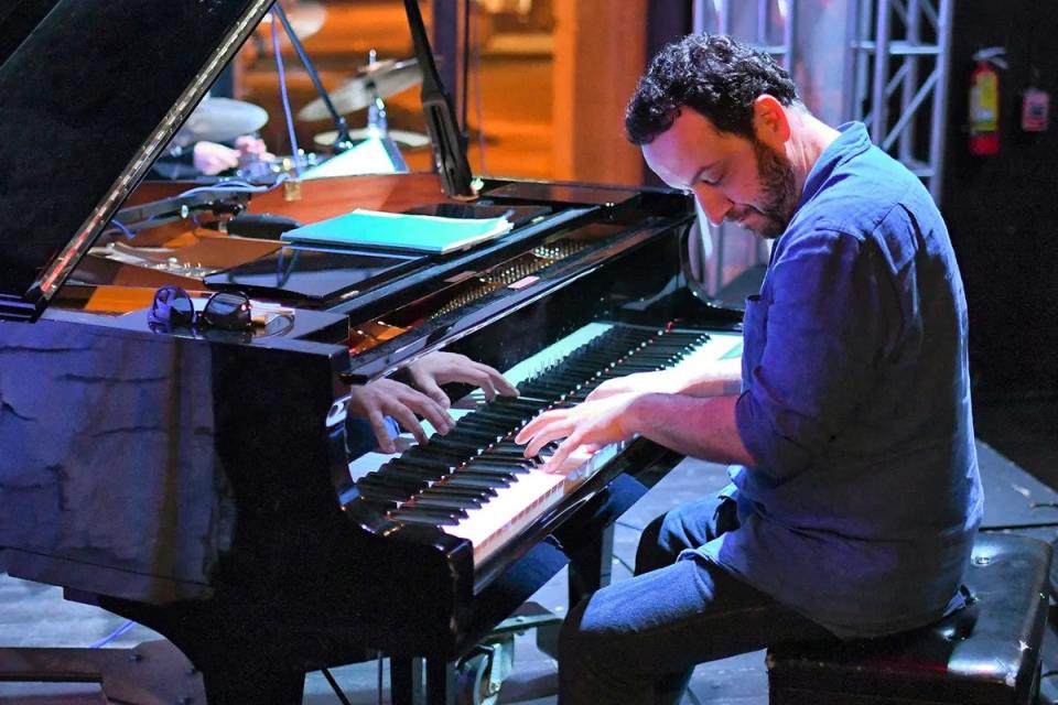 Jazz pianist Joe Davidian plays in a recording studio in this undated photo. He and bassist Jamie Ousley and drummer Austin McMahon, the Davidian Trio, will present a 7:30 p.m. concert Thursday, Feb. 2, as part of the Middle Tennessee State University School of Music's popular Jazz Artist Series. Tickets are $10 each and can be reserved now by contacting MTSU Jazz Studies Program Director Jamey Simmons at james.simmons@mtsu.edu.