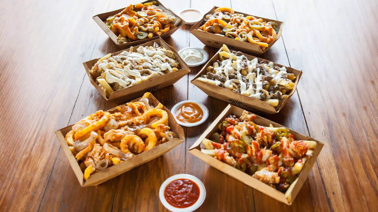 poutine and loaded fries baskets