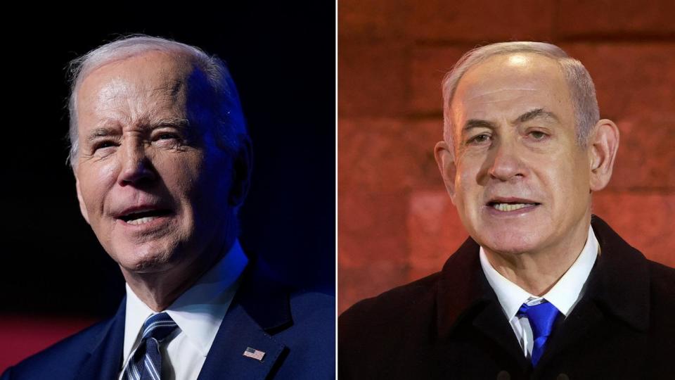 PHOTO: President Joe Biden, Israel's Prime Minister Benjamin Netanyahu. (Evan Vucci/AP/Menahem Kahana/Getty Images)
