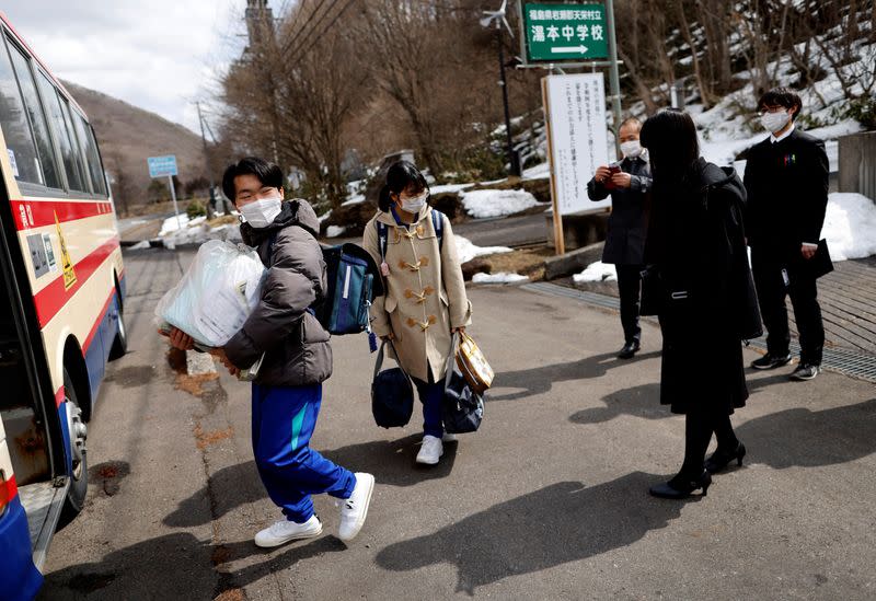 The Wider Image: Last students graduate: School closures spread in ageing Japan