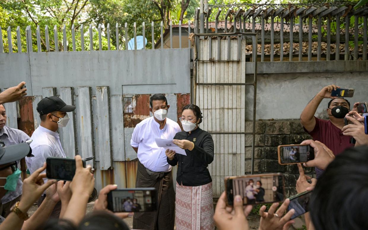 San Suu Kyi  detained by the military junta