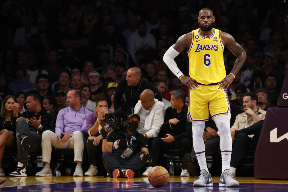 LeBron James開啟全力詹模式打滿全場。(Photo by Harry How/Getty Images)