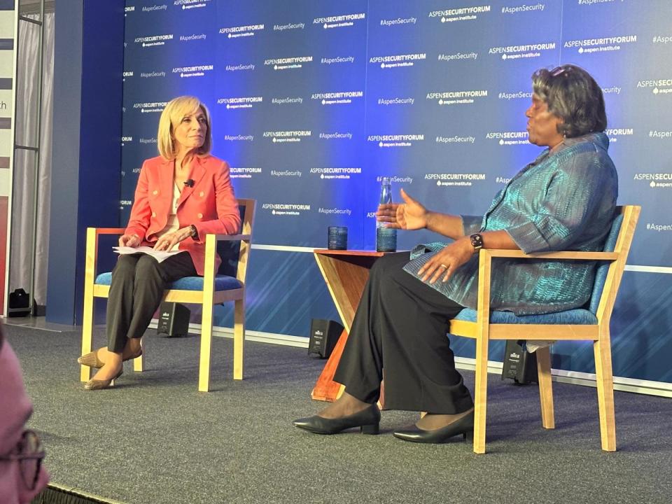 U.N. Ambassador Linda Thomas-Greenfield with NBC's Andrea Mitchell