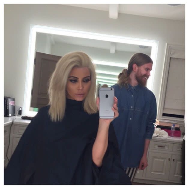 Kim shares her new 'do on social media. Instagram.