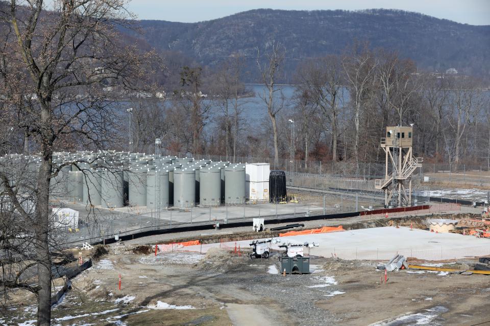 An area where a new ISFSI (Independent Spent Fuel Storage Installation), adjacent to an existing cask storage area, is pictured at the Indian Point Energy Center in Buchanan, Jan. 12, 2022.  Holtec International is in the process of decommissioning the property. 