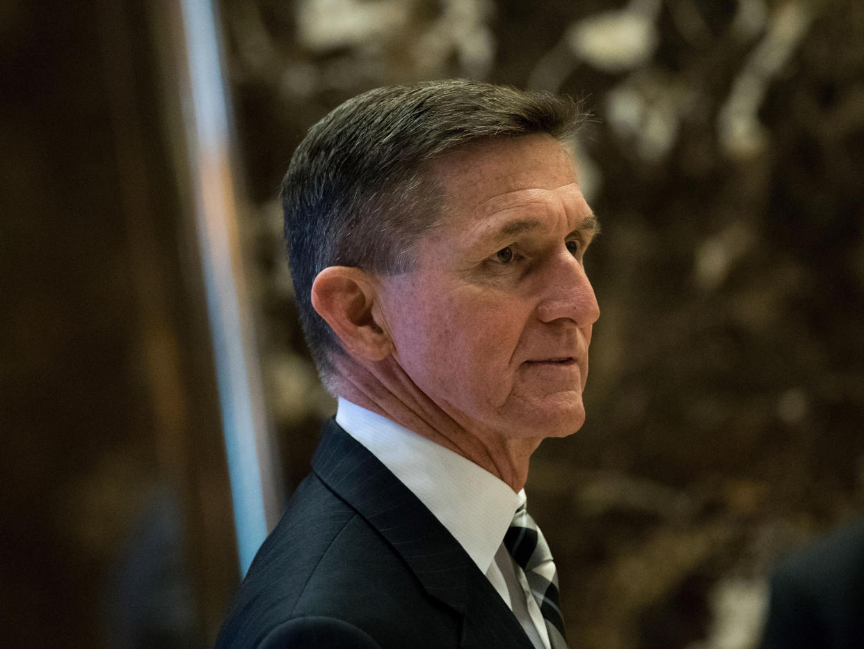 Gen Flynn had previously led Trump supporter in chants to "lock up" Hillary Clinton: Drew Angerer/Getty