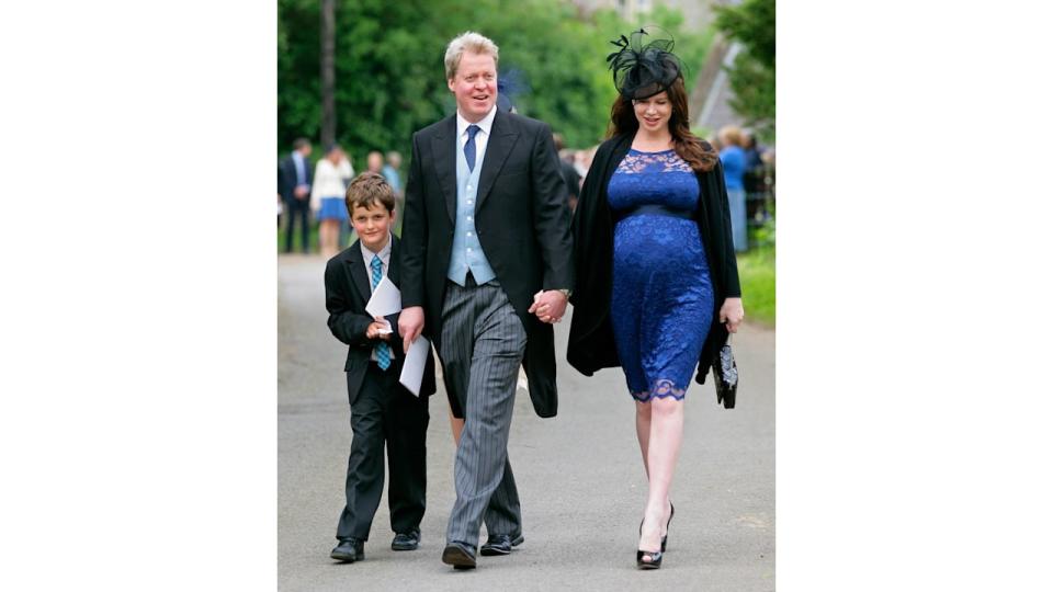 Earl Charles Spencer with his son Louis (left) and wife Karen in 2012