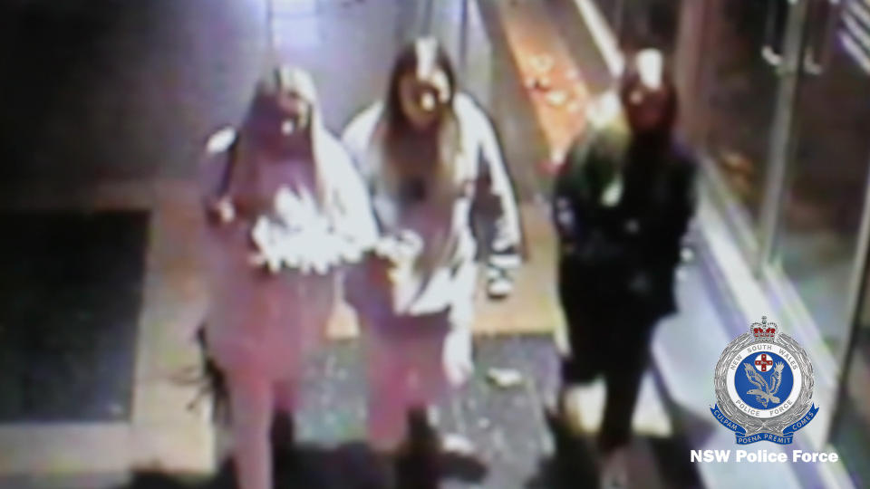 Three young females are being sought over a school fire in Parramatta. Source: NSW Police