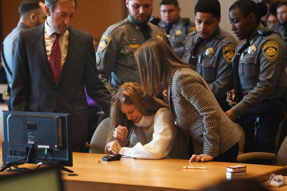 Michelle Troconis broke down in tears as the jury read the verdict. AP