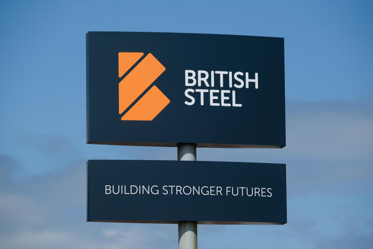 SKINNINGROVE, ENGLAND - MAY 21: General view of signs at the British Steel Special Profiles works on May 21, 2019 in Skinningrove, England. British Steel is on the verge of administration as it continues to lobby for government backing. The UK's second-biggest steel maker had been trying to secure £75m in financial support to help it to address "Brexit-related issues". If the firm does not get the cash it would put 4,000 jobs at risk and endanger 20,000 in the supply chain. (Photo by Ian Forsyth/Getty Images)