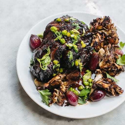 This red wine-braised cut of veal shoulder is available at Le Cavalier in Wilmington.