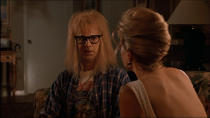 <p>Honey’s seduction of poor little Garth is littered with brilliant one-liners, including: “I’m going to be frank.” “Okay. Can I still be Garth?” and “Take me Garth!” “Where? I’m low on gas and you need a jacket!” (Credit: Paramount Pictures) </p>