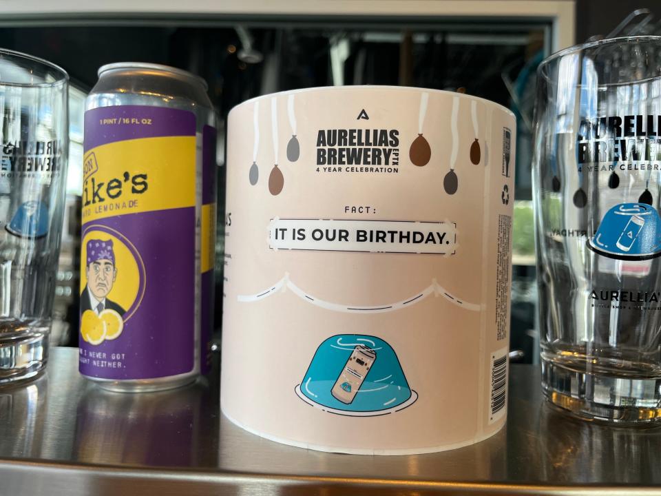 Aurellia's Bottle Shop & Brewhouse in West El Paso will celebrate its 4th birthday with limited "The Office" themed beers and glassware.