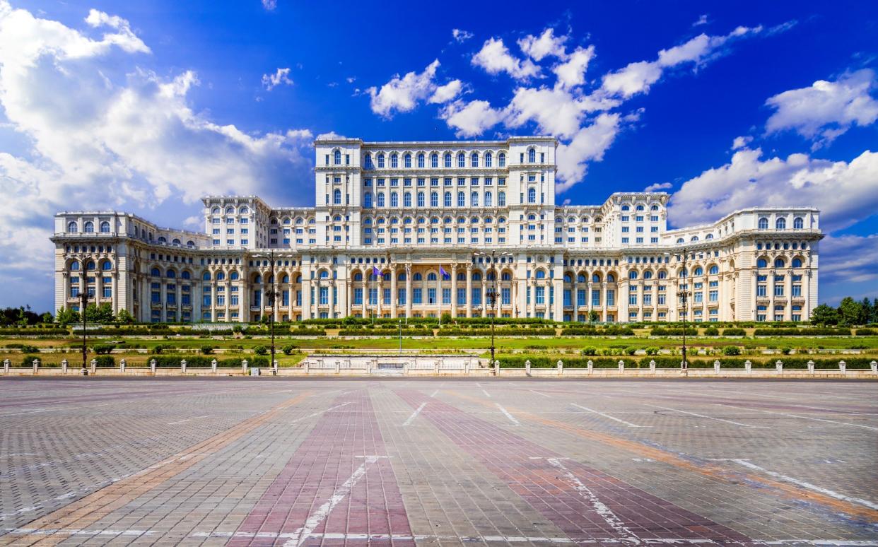 The palace of Ceausescu, now called the Palace of the Parliament, is the third largest administrative building on the planet