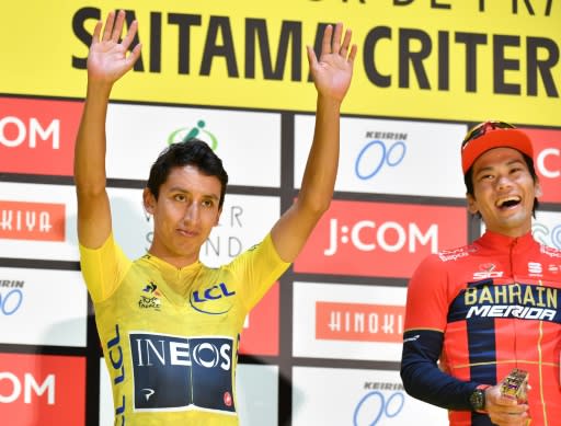 Egan Bernal on the Saitama podium