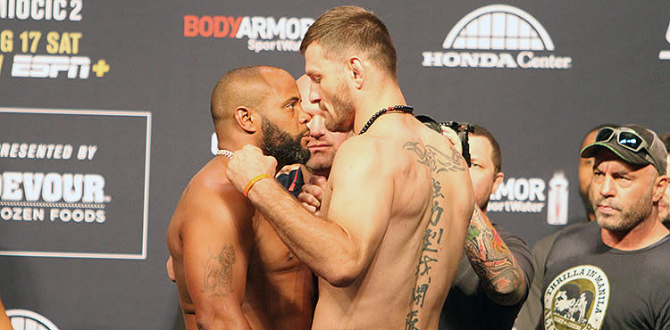 Daniel Cormier vs. Stipe Miocic UFC 241 weigh-in face-off