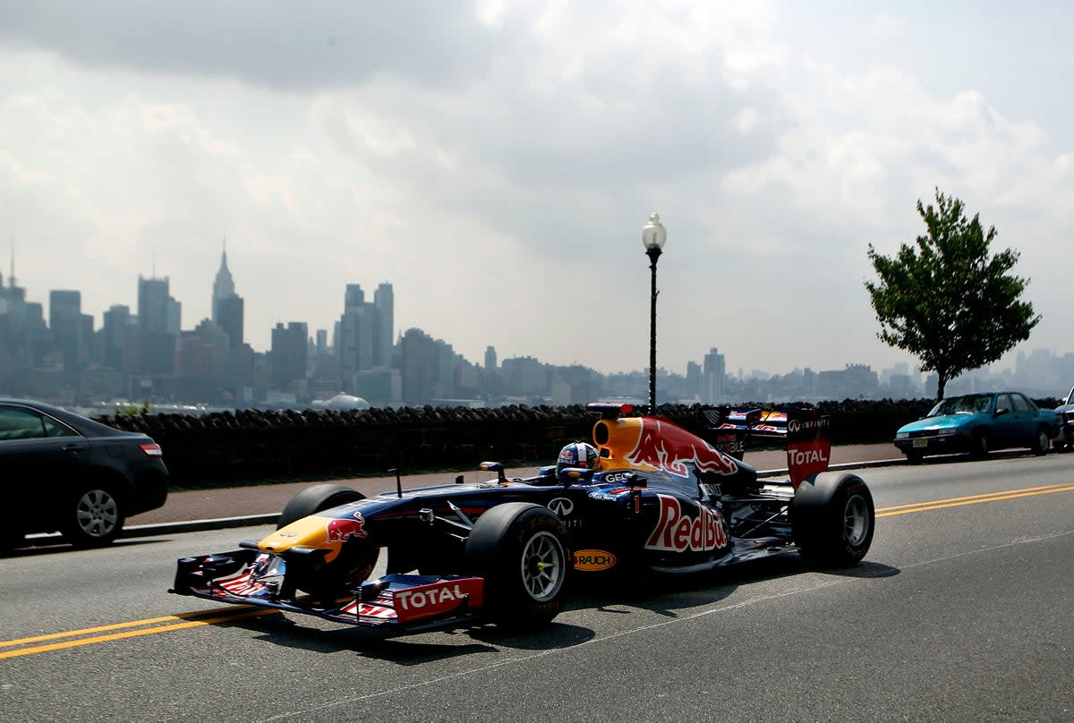 David Coulthard drove sections of the proposed New York track in a Red Bull show car in 2012 (Getty Images for Red Bull)