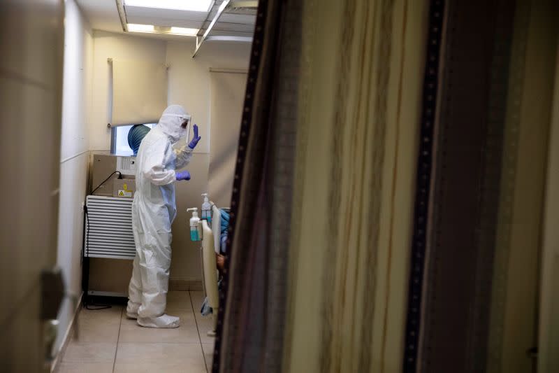 A visit inside the coronavirus ward at Ichilov hospital in Tel Aviv as Israel is under a second nationwide lockdown amid a resurgence in the new coronavirus disease (COVID-19) cases