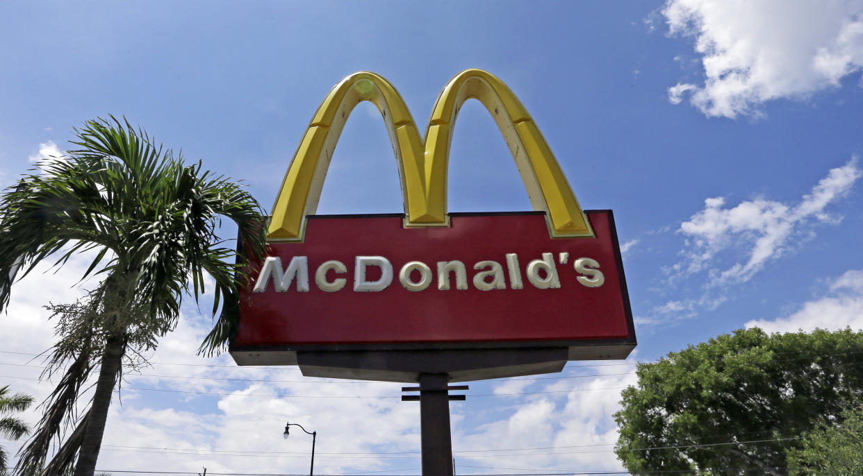 A McDonald&#39;s sign in Miami. (AP Photo/Alan Diaz)