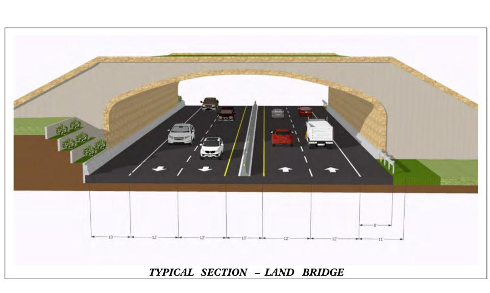 A section of the land bridge that will pass over N.C. 143 at Stecoah Gap, which is being build as a part of the Corridor K Highway Improvement Project. The Appalachian Trail will be redirected to cross over the bridge.