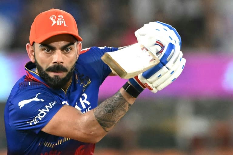 Royal Challengers Bengaluru's Virat Kohli plays a shot during the Indian Premier League (IPL) Twenty20 eliminator cricket match between Royal Challengers Bengaluru and Rajasthan Royals on May 22 (Punit PARANJPE)