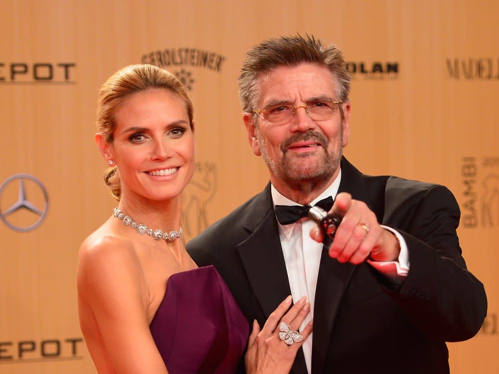 Heidi Klum mit ihrem Vater Günther im Jahr 2015 in Berlin. (Bild: Thomas Lohnes/Getty Images for MADELEINE)