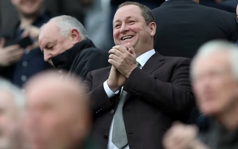 Mike Ashley at St James' Park earlier this monthv - Mike Ashley at St James' Park earlier this month - Credit: Reuters