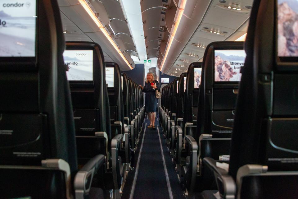 Condor Airlines' new Airbus A330neo at Sky Harbor Airport in Phoenix, Ariz., on May 20, 2024.