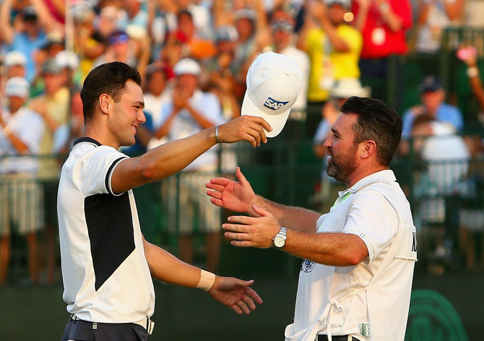 Kaymer hugs Connelly after his US Open victory