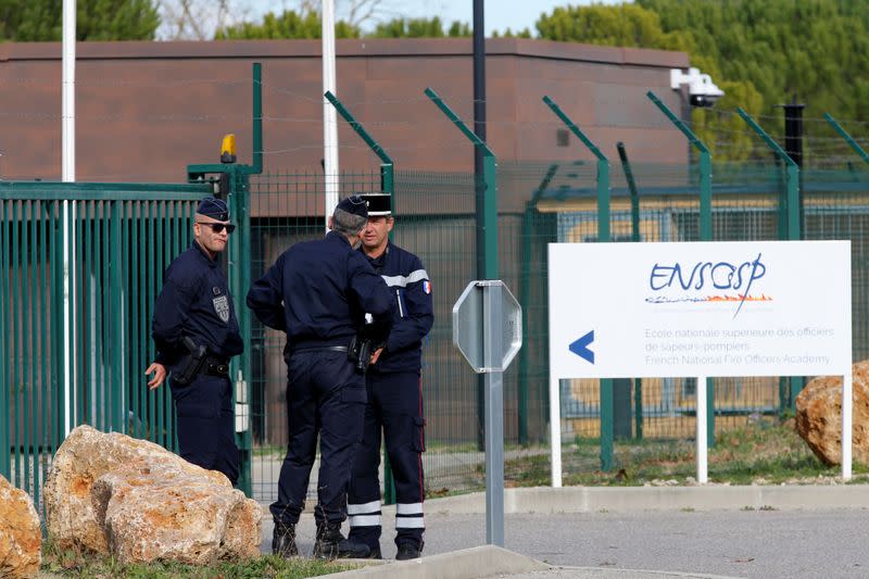 People are quarantined as preventive measure in light of the coronavirus outbreak, in Aix-en-Provence