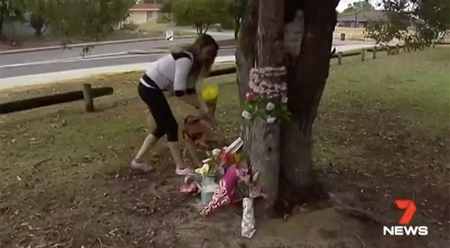 People have paid tribute to Luna in the park where she was killed. Photo: 7 News