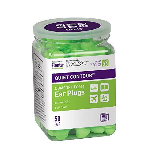 2) Flents Quiet Contour Comfort Foam Ear Plugs