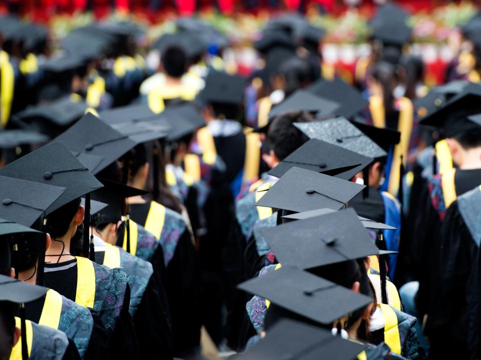 Group of college graduates