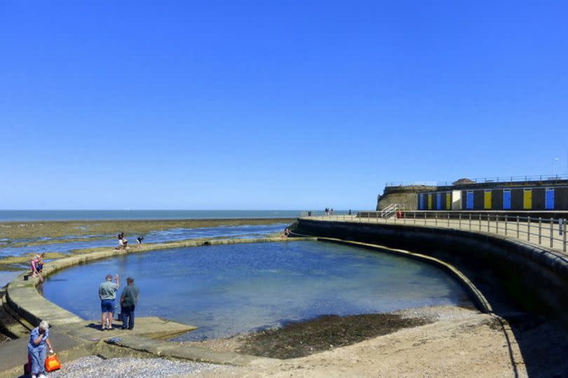 The tidal pool is great for paddling on a hot day